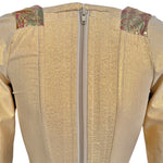 Vivienne Westwood A/W 1990-91 "Portrait" Collection Long Sleeve Gold Corset Top, zipper top