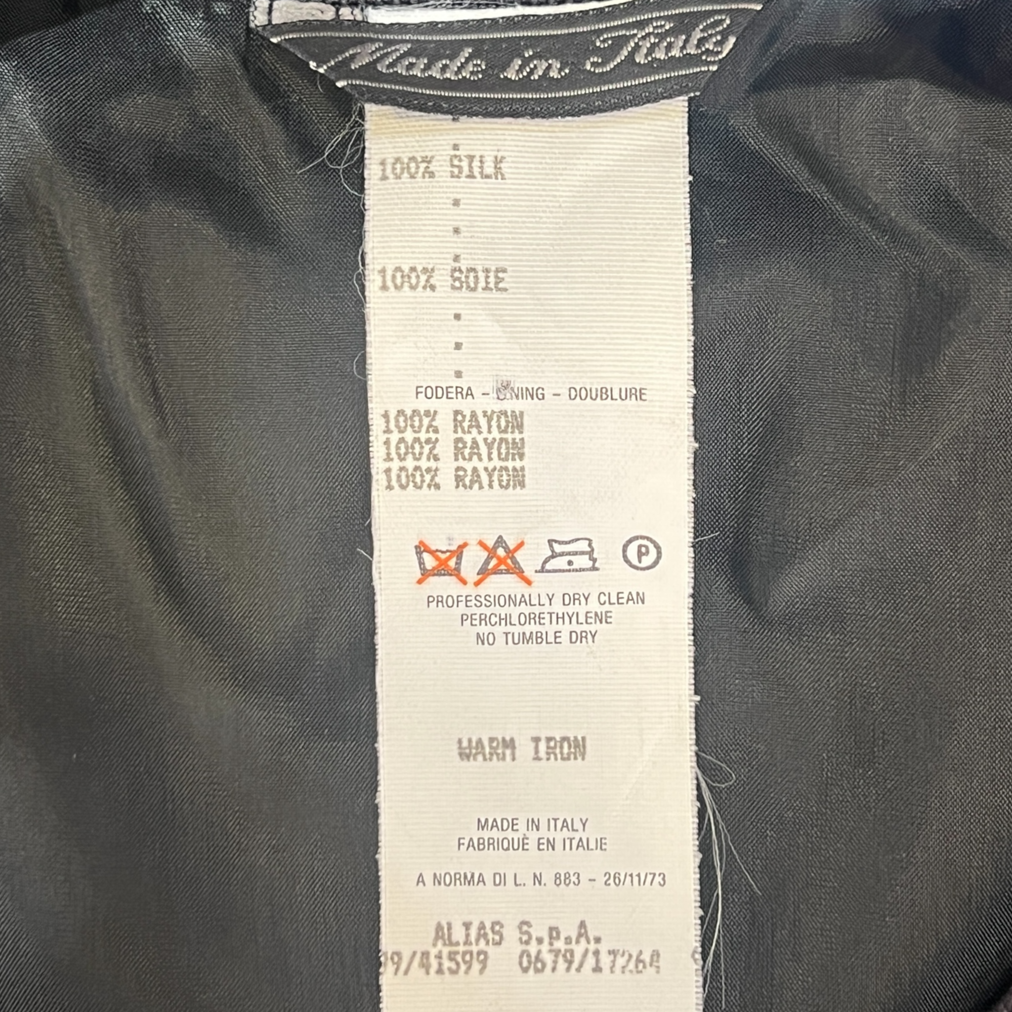 Gianni Versace Couture Late 90s/Y2K Black Zip-Front Silk Jacket, tag
