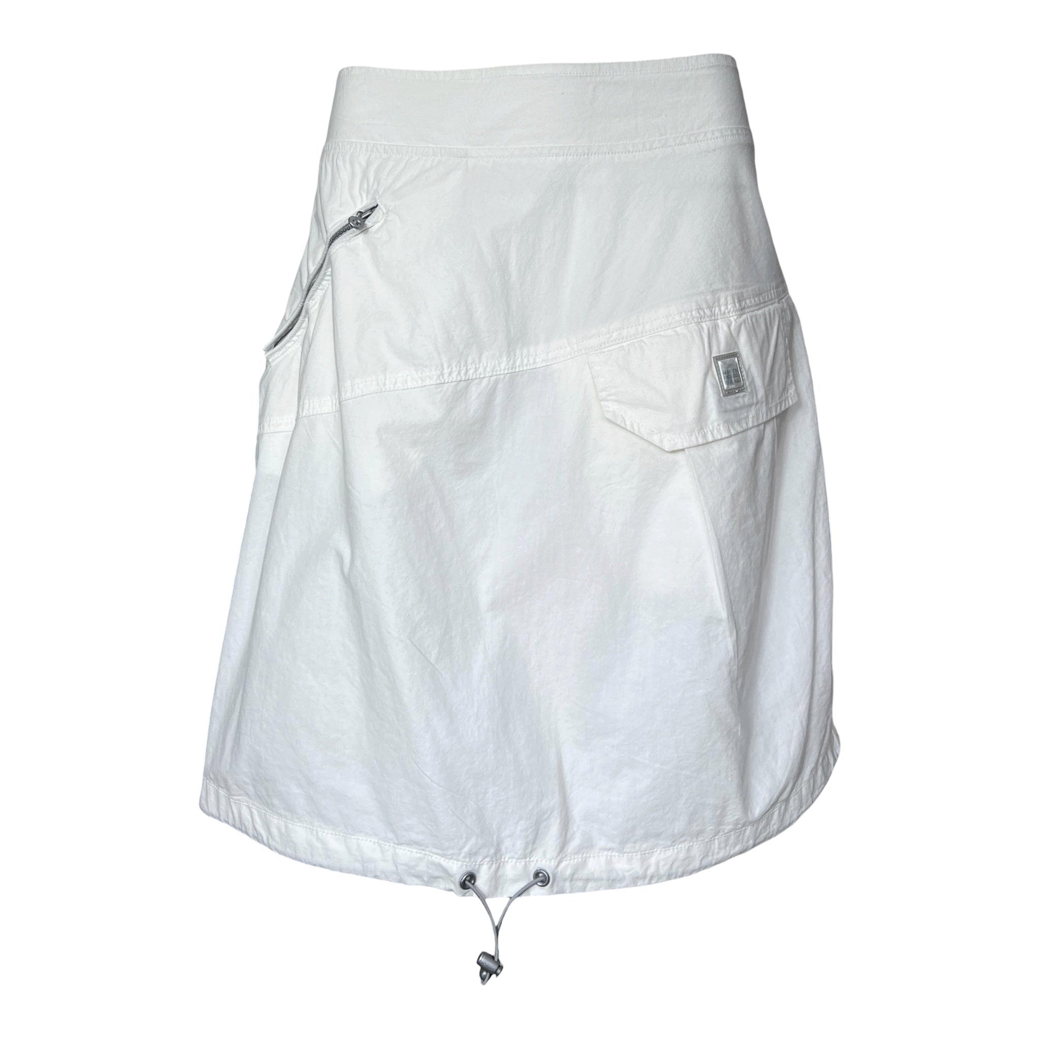Marithe Francois Girbaud Y2K White Utilitarian Skirt