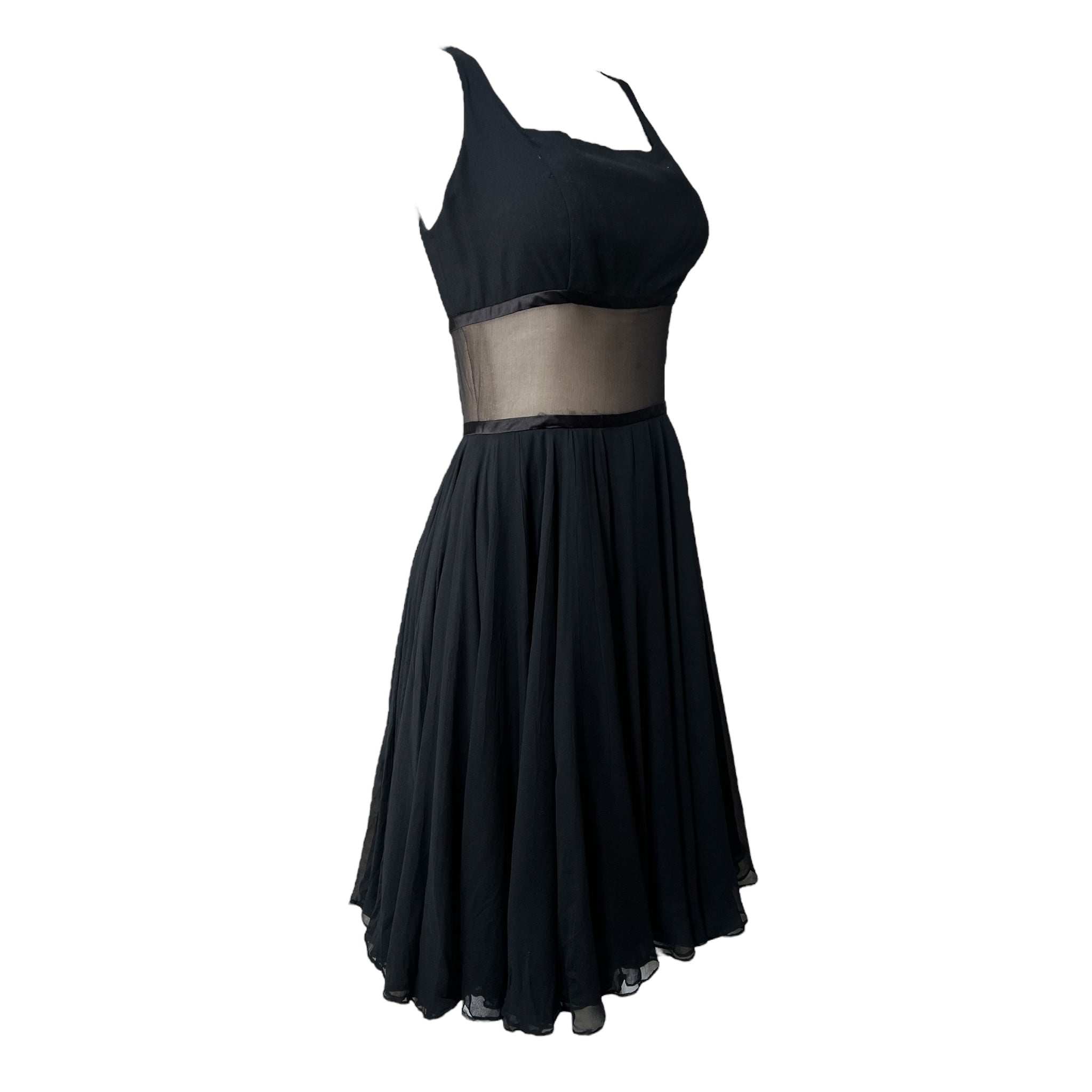 black sheer skater dress Bragging Rights Black Lace Long Sleeve Skater Dress