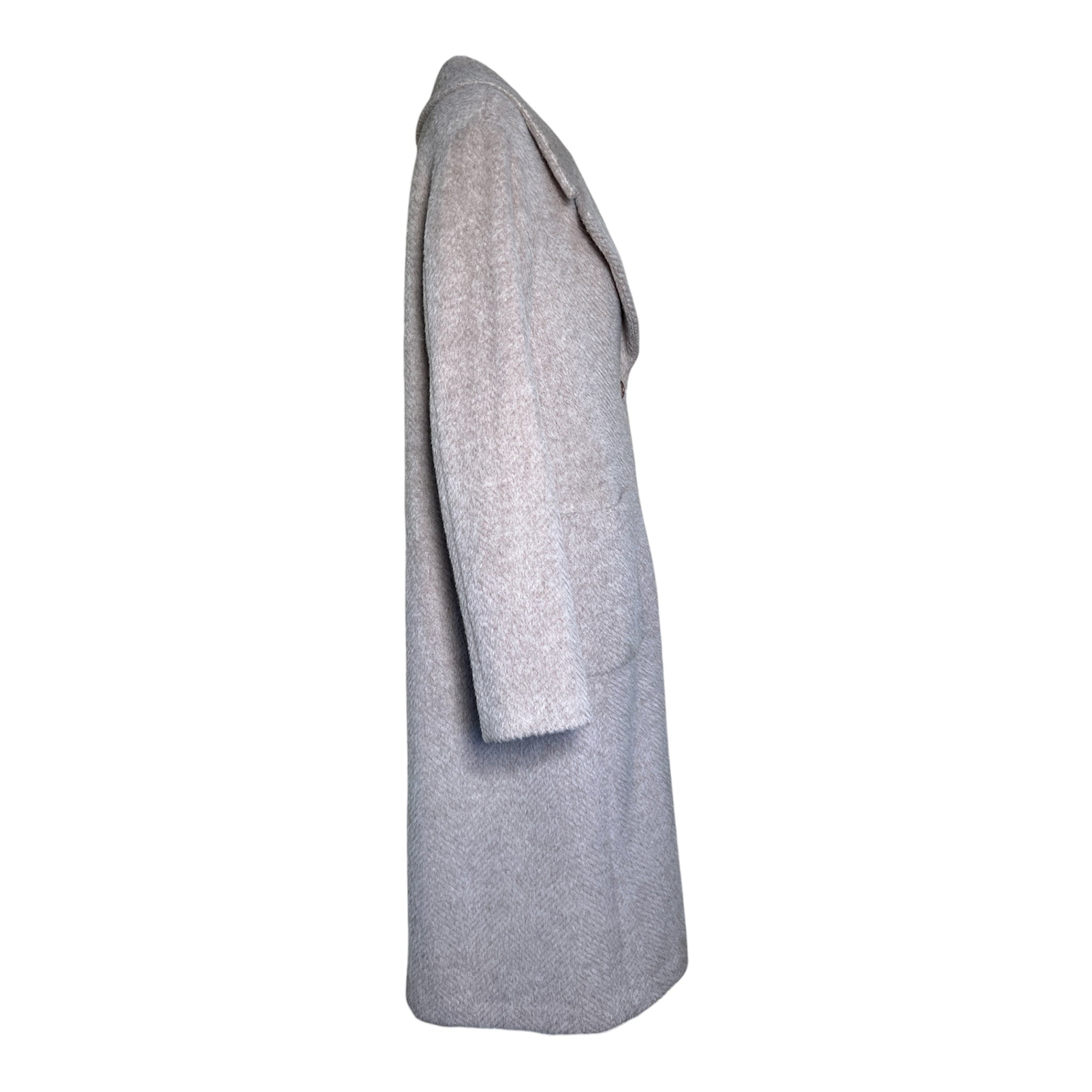 Missoni 2025 Herringbone Beige Alpaca Blend Coat, side