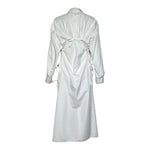 Issey Miyake 1990s Archival White Shirt Tie Dress, back