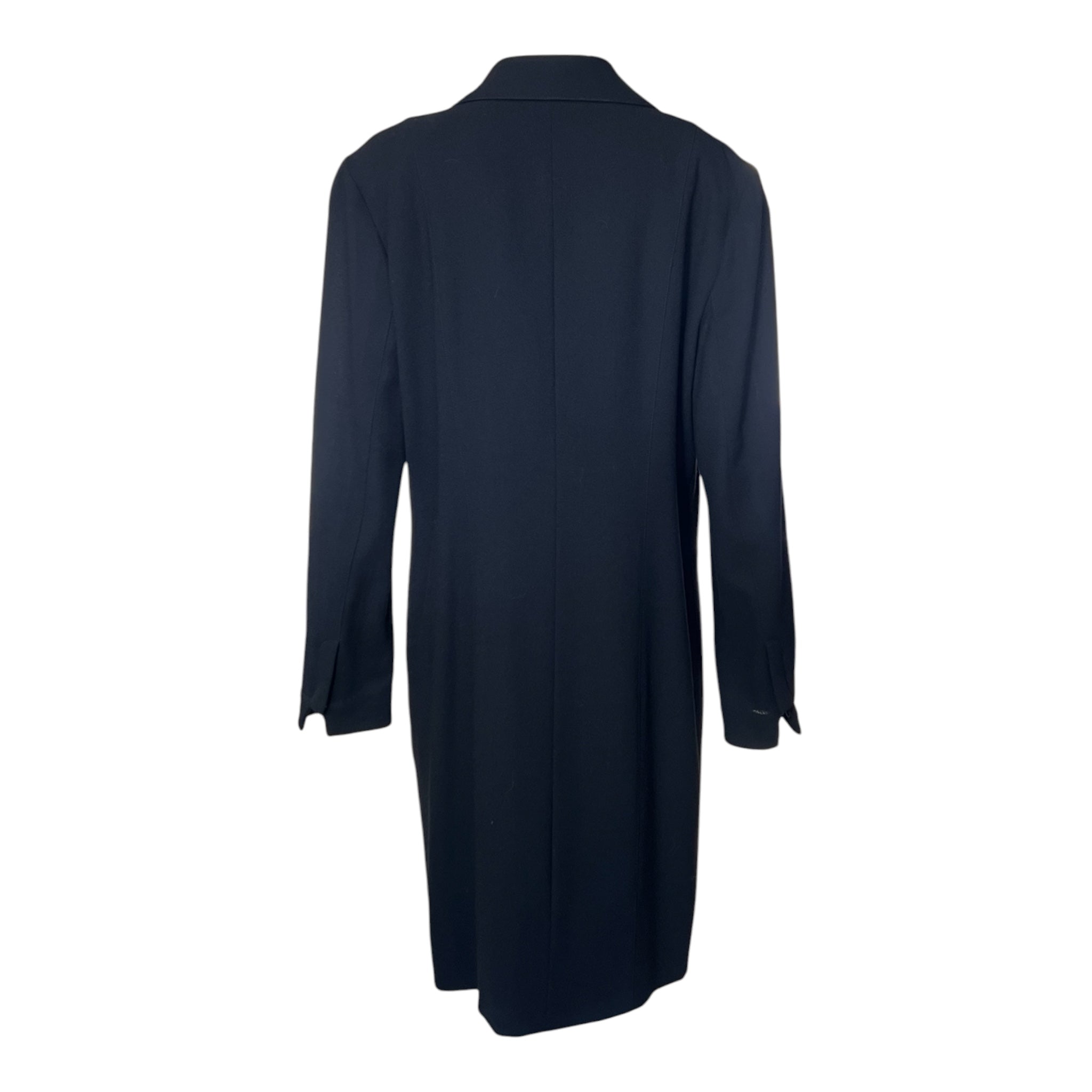 Karl Lagerfeld Late 1980s Black Tuxedo Coat Dress, back