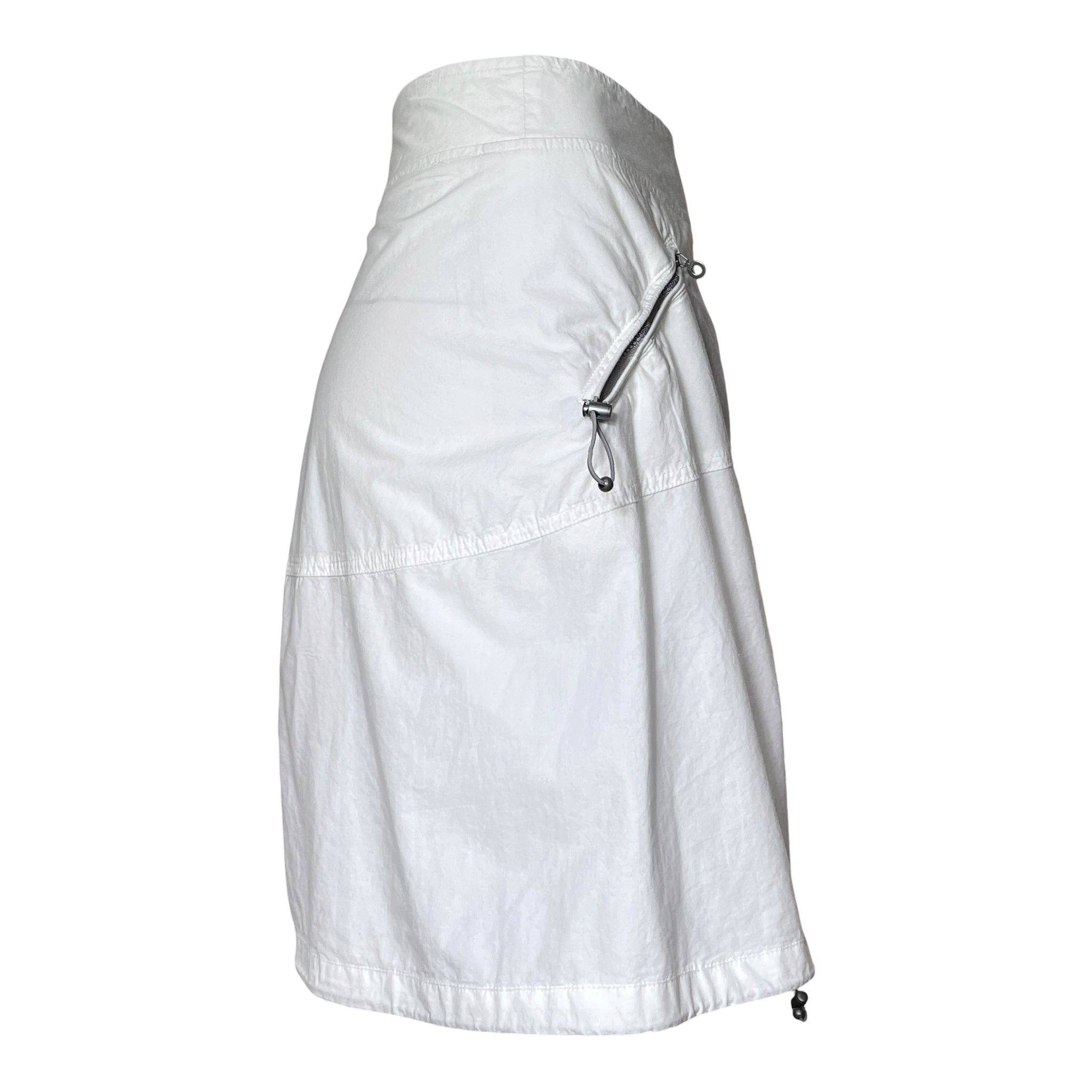 Marithe Francois Girbaud Y2K White Utilitarian Skirt, side