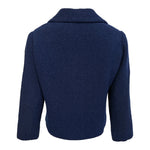Christian Dior Spring 1963 Navy Blue Boucle Wool Skirt Suit, jacket back