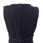 Chanel A/W 2007  Black Metallic Lurex Bouclé Tweed Mini Dress, back top