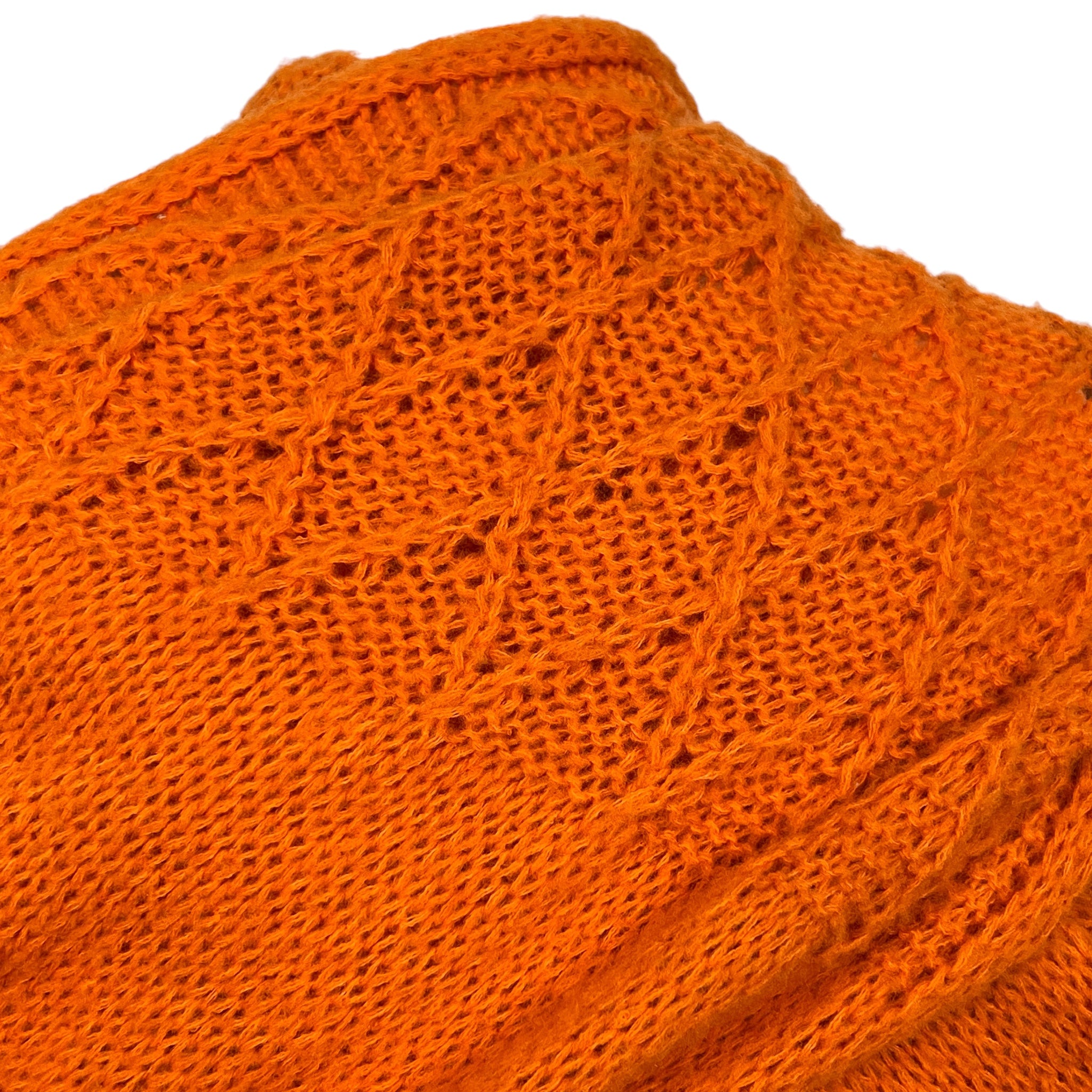 Yohji Yamamoto F/W 2002 Oversized Wraparound Orange Top Wrapped, neck detail