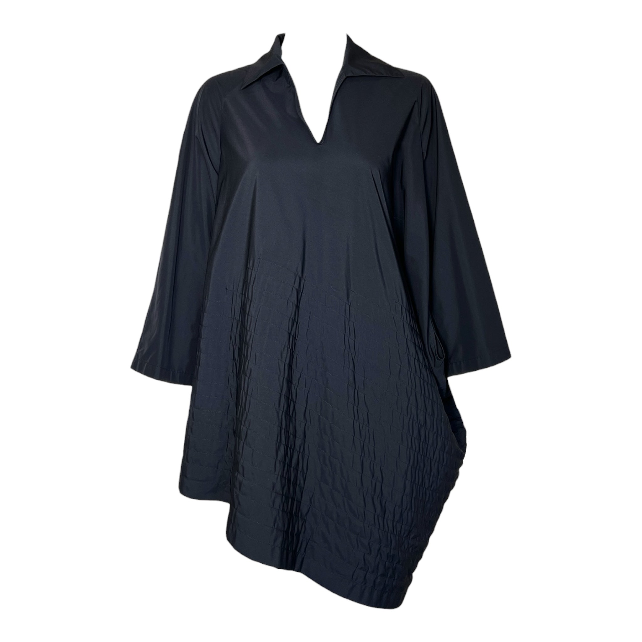 Junya Watanabe for Comme des Garçon 1999 Black Taffeta Trapeze Top or Mini