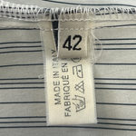 Chloé White and Navy Stripped dress Shirt with Bow Tie, tag