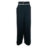 Chanel S/S 1991 Black Sailor Pants with Striped Piping
