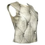 Maison Martin Margiela A/W 2004 Chesterfield Sofa Trompe L'Oiel Leather Tank, slight side