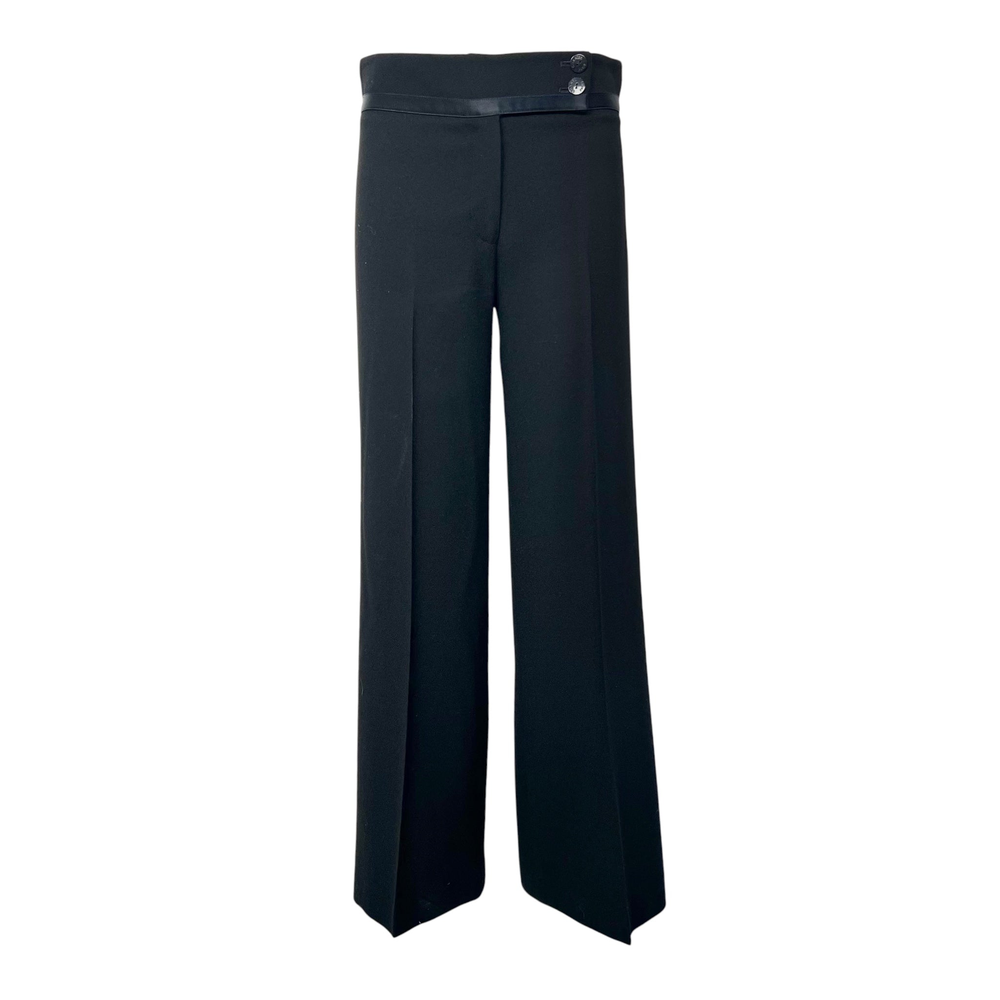 Chanel A/W 2006 Black Crepe Wool Trousers