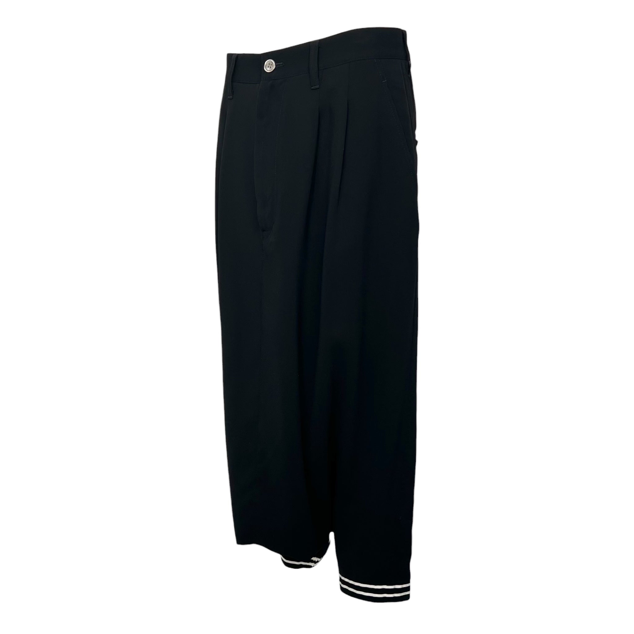 Junya Watanabe S/S 2011 Black Sailor Trousers with Striped Trim, slight side