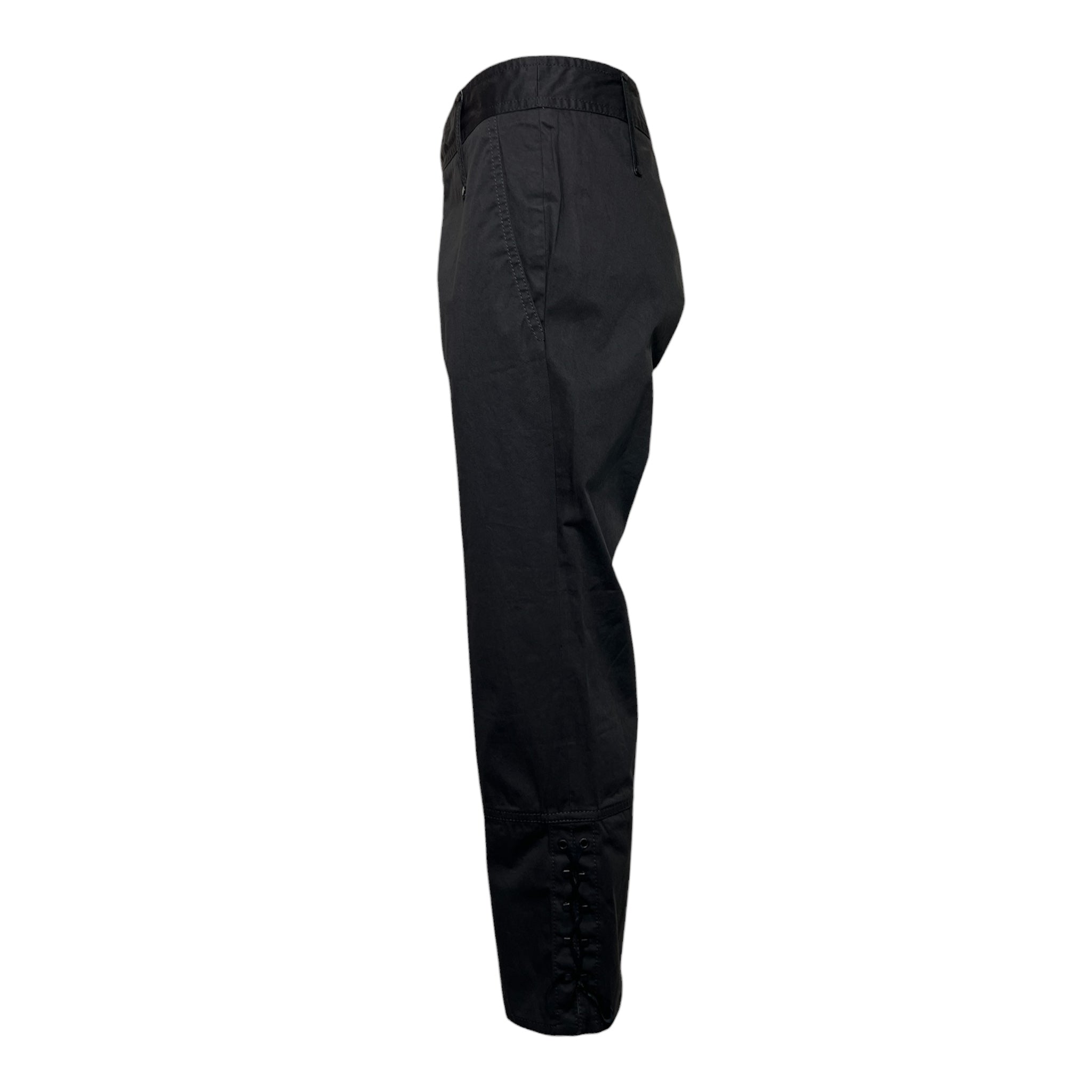 Gucci Y2K Cotton Dark Charcoal Brown Blend Pirate Pants, side 2