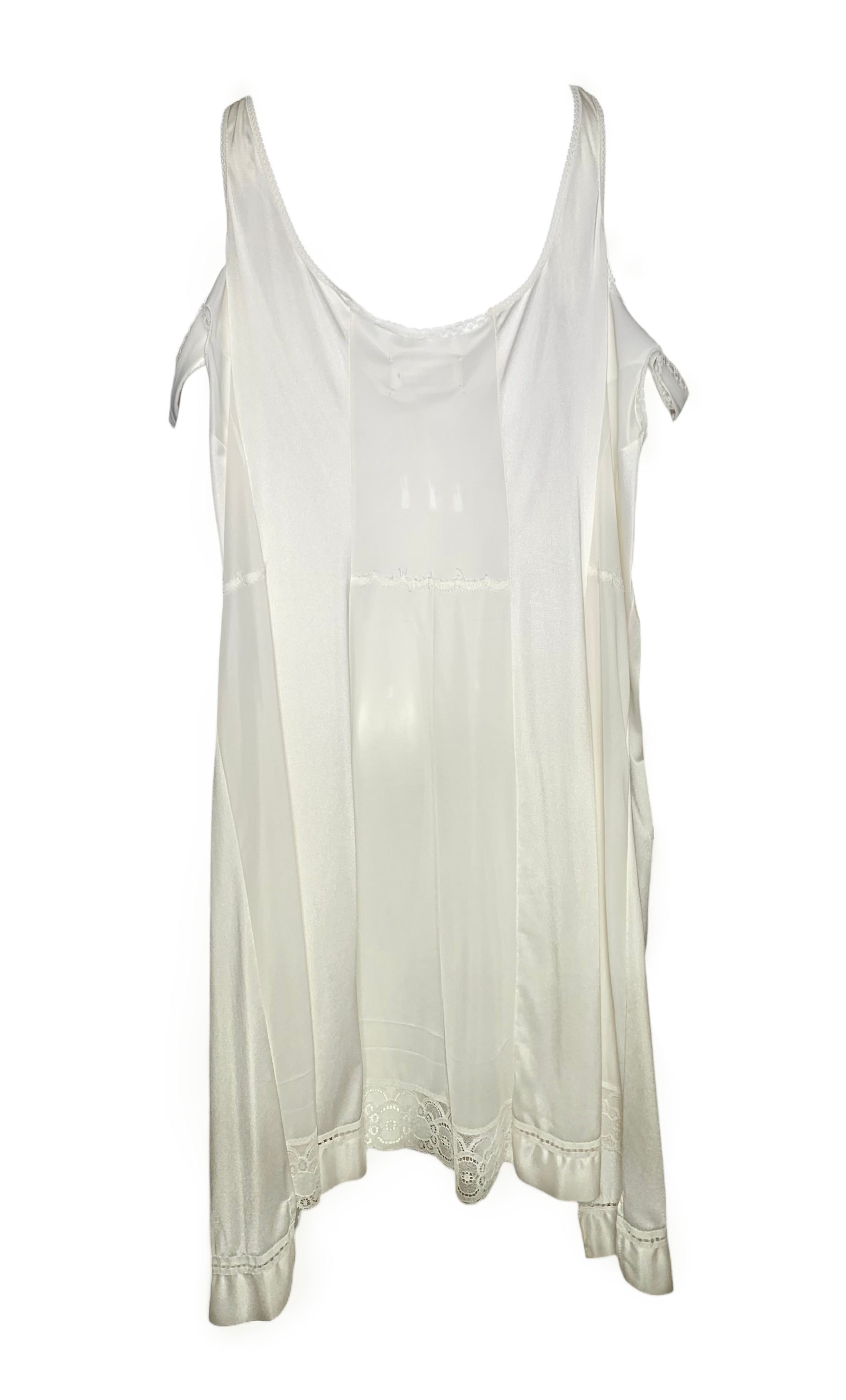  Maison Margiela Artisanal Spring 2000 Oversized Ivory Lace Slip, RARE BACK 4/11