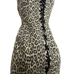 Jean Paul Gaultier S/S 1989 Leopard Print Denim Dress, detail