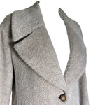 Missoni 2025 Herringbone Beige Alpaca Blend Coat, lapels