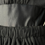 Galanos 1950's Black Raw Silk Fit and Flare Sleeved Day Dress, WAIST CLOSE UP
