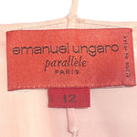 Emanuel Ungaro 90s  Bubblegum Pink Silk Crepe Mini Dress, label