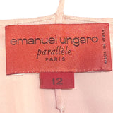 Emanuel Ungaro 90s  Bubblegum Pink Silk Crepe Mini Dress, label