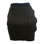 Moschino 1990's Charcoal Zipper Mini Skirt, back