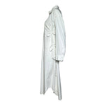 Issey Miyake 1990s Archival White Shirt Tie Dress, side 2