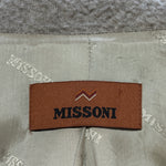 Missoni 2025 Herringbone Beige Alpaca Blend Coat, label