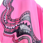 Emilio Pucci Pink Silk Jersey and Black Lace Caftan, detail