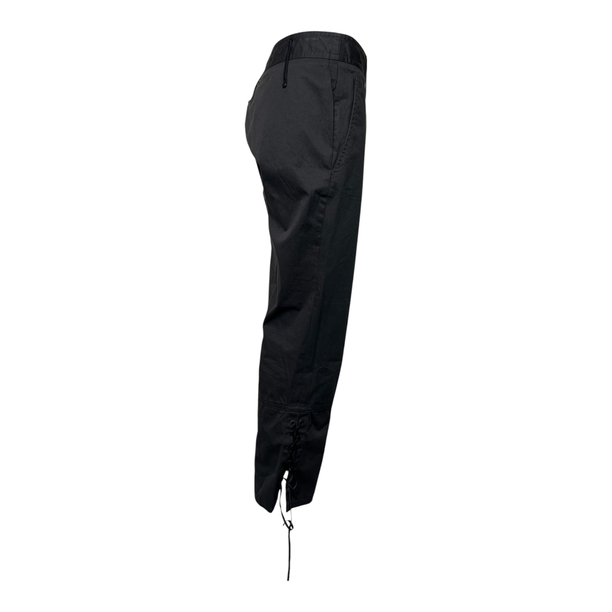 Gucci Y2K Cotton Dark Charcoal Brown Blend Pirate Pants, side