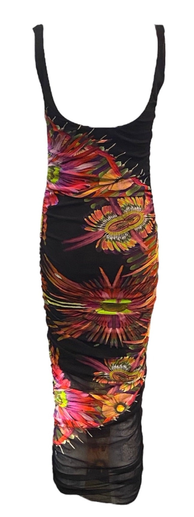 Jean Paul Gaultier Soleil 2000's BodyCon Floral Mesh Dress THE WAY WE WORE Jean Paul Gaultier Soleil 2000's BodyCon Floral Mesh Dress THE WAY WE WORE