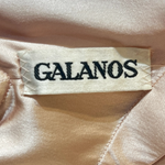 Galanos Early 1980's Pink Silk Three Piece Skirt Suit Evening Ensemble, label