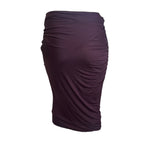 Gucci by Tom Ford F/W 2001 Eggplant Jersey Ruched Skirt, back