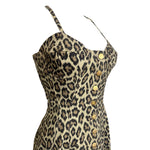 Jean Paul Gaultier S/S 1989 Leopard Print Denim Dress, top side