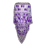 Emilio Pucci 1970's Purple Printed Silk Chiffon Poncho, back