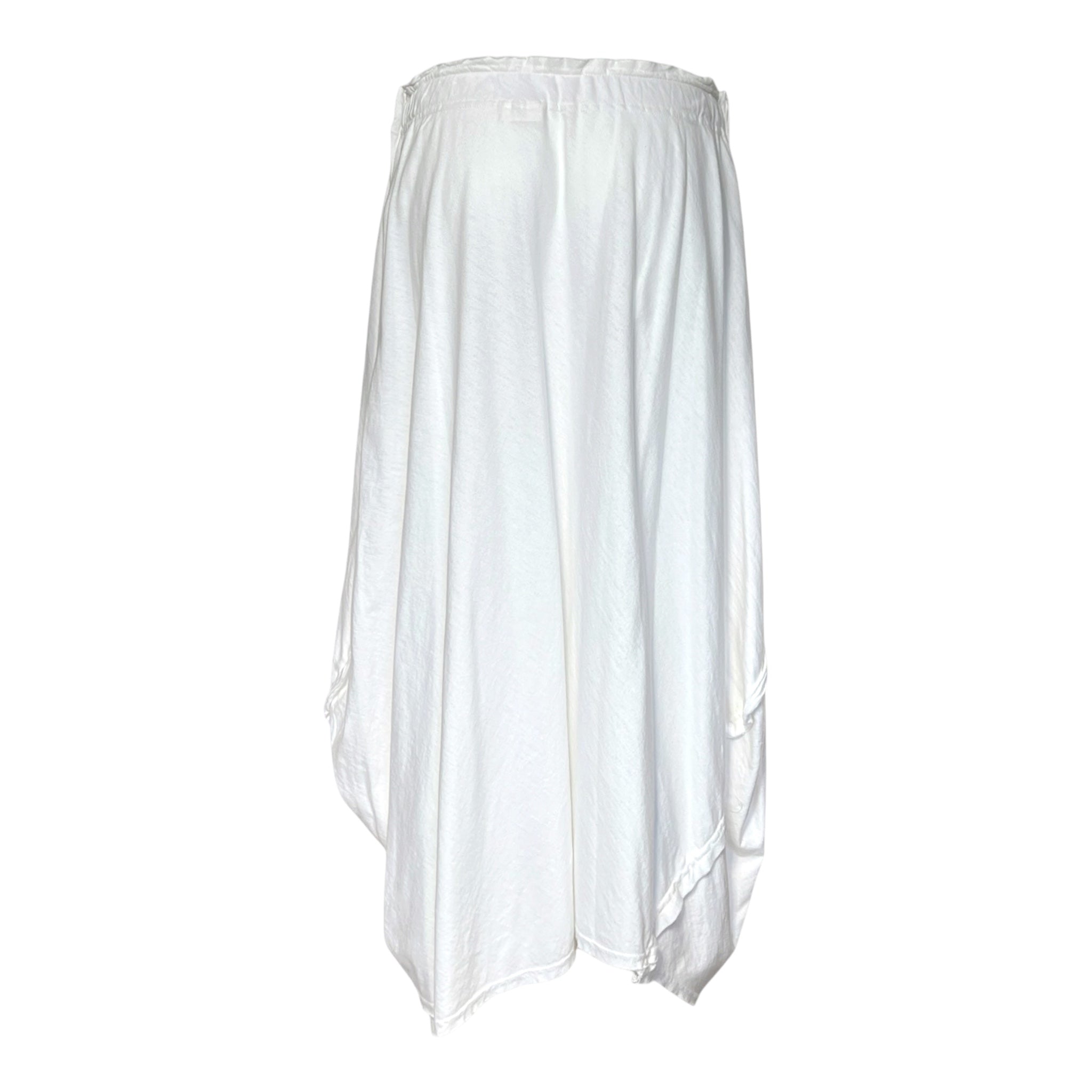 Comme des Garçons S/S 2004 White Cotton Jersey Draped Skirt, back