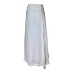 Comme des Garçons Y2K Double Layer White Wrap Skirt, back