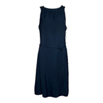 Teal Traina 1960s Classic Little Black Shift Dress w/Crystal Buttons.