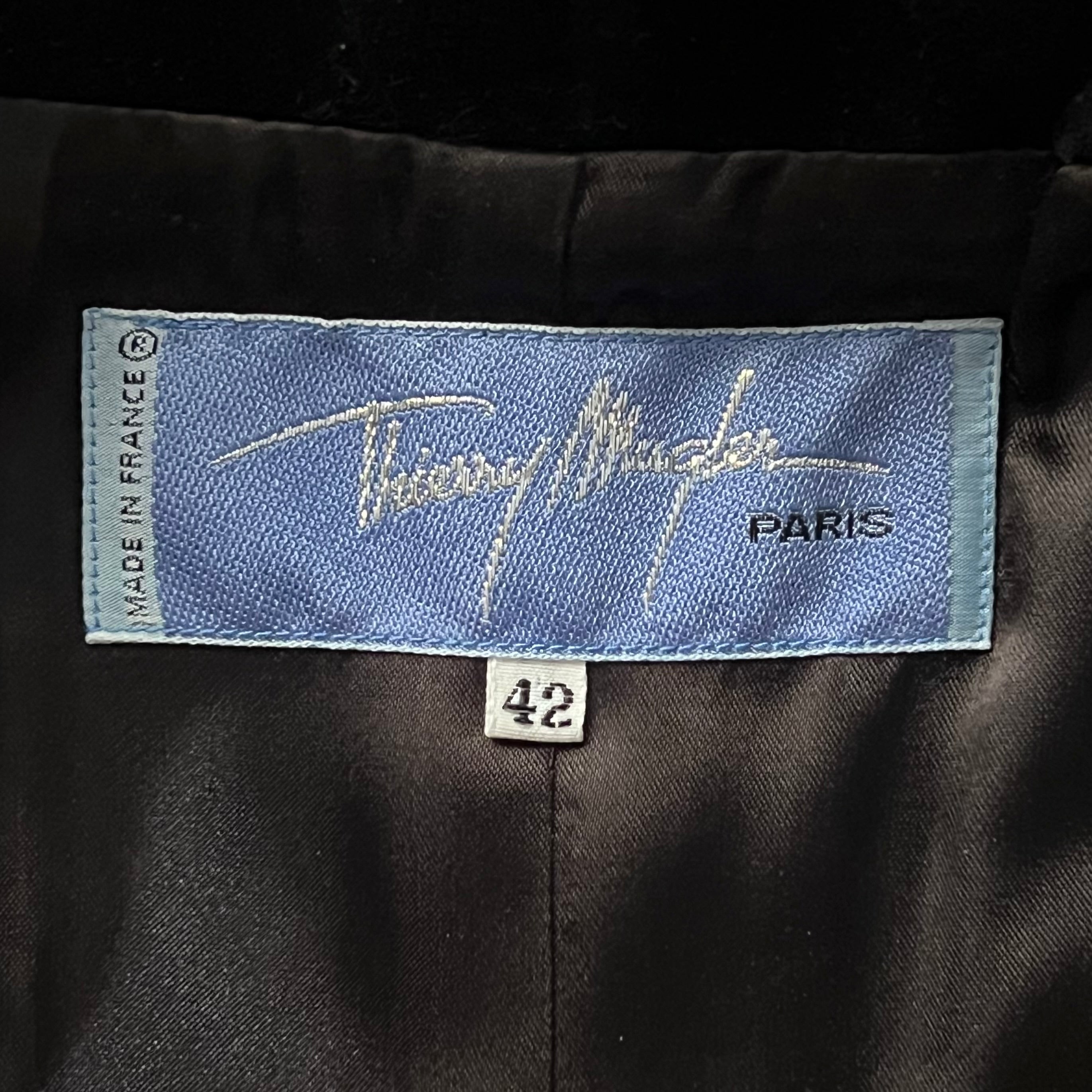 Thierry Mugler 1980s does 40s Plum Fit and Flair Coat, label