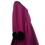 Thierry Mugler 1980s does 40s Plum Fit and Flair Coat, right sleeve