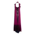 Ruben Panis 1970's Ombre Sequin Column Dress With Scarf, back