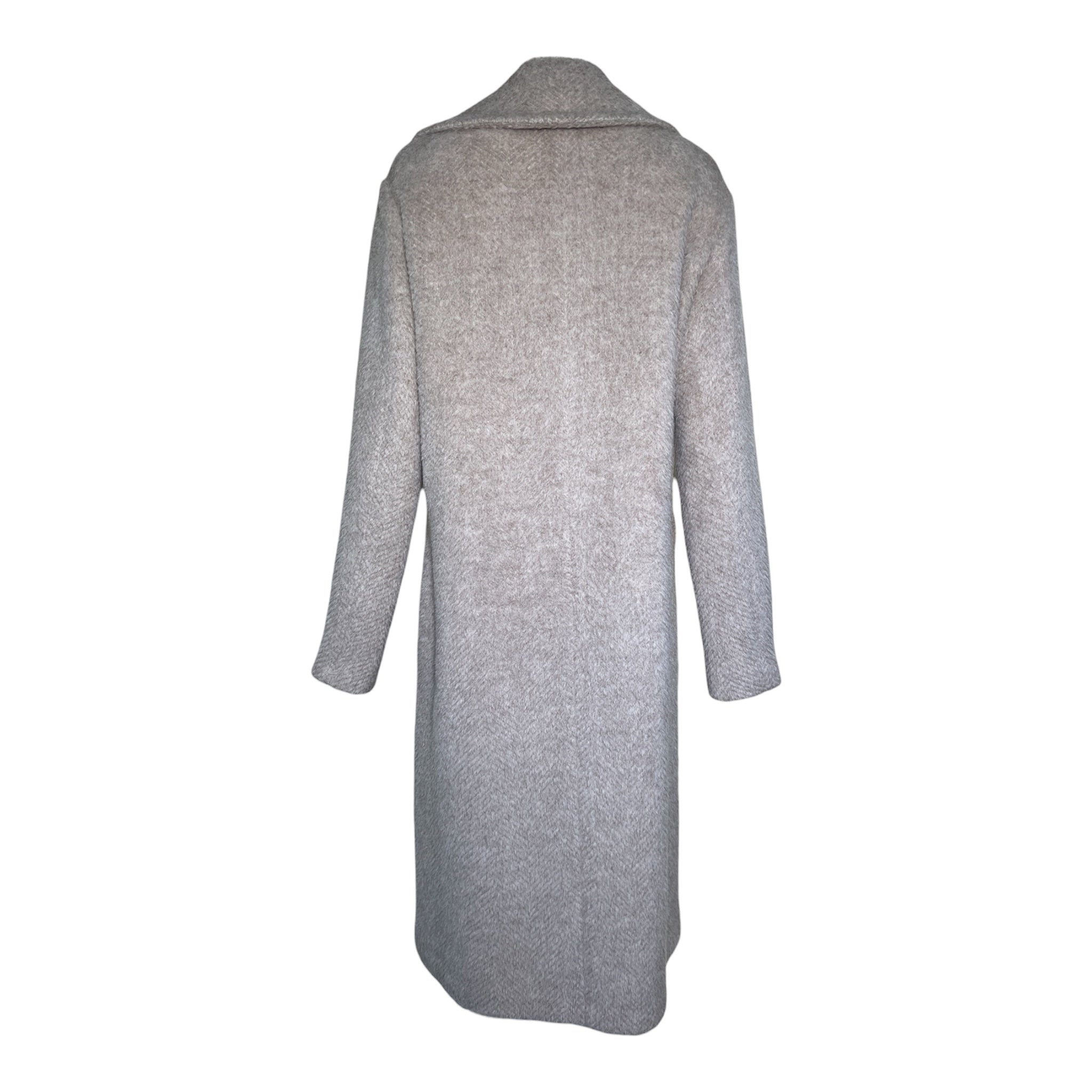 Missoni 2025 Herringbone Beige Alpaca Blend Coat, back