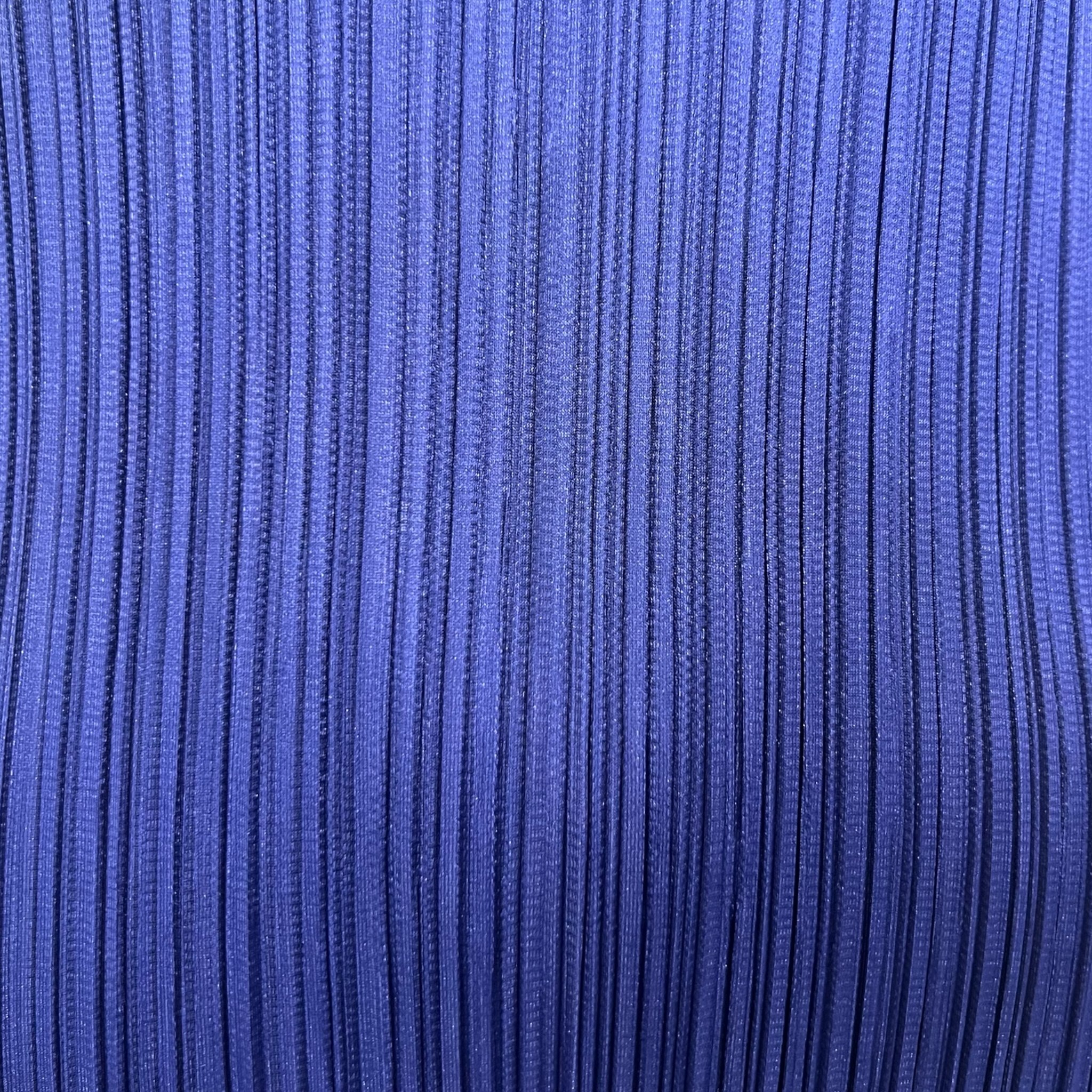 Issey Miyake F/W 1999 Cobalt Blue Pleated Funnel Neck Blouse, close up