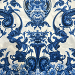 Roberto Cavalli 2000s Blue and White Porcelain Print Ensemble, detail