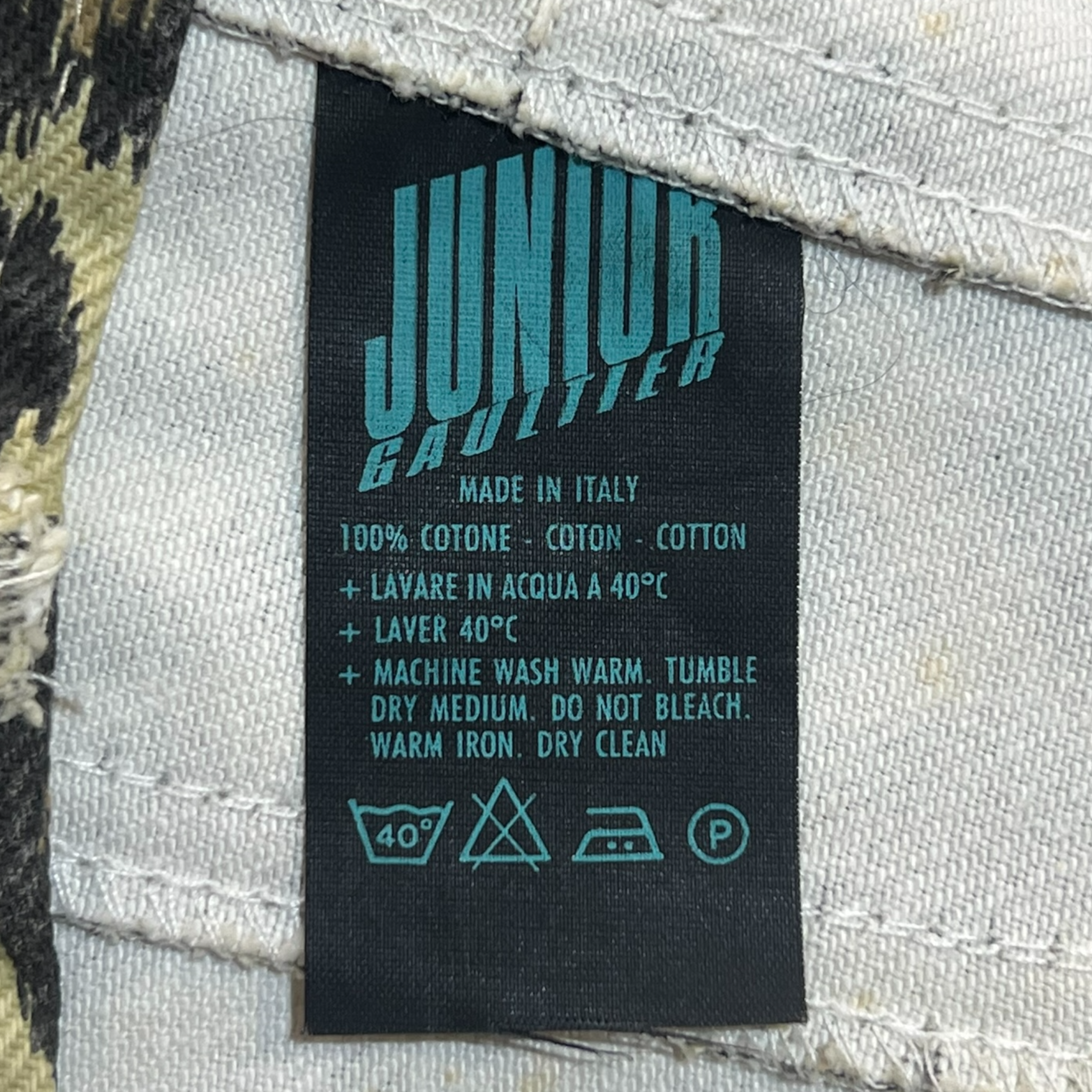 Jean Paul Gaultier S/S 1989 Leopard Print Denim Dress, label