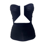 Rick Owens S/S 2022 Black Jersey Prong StraplessTop