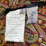 Yohji Yahmamoto F/W 2000 Copper Paisley Silk Brocade Jacket, label
