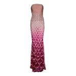 Tony Ward 2025 Blush to Rose Ombre Sequin Gown with stole, gown alone