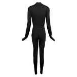 Thierry Mugler ACT IV 1990's Black Full Body Mock Neck Cat Suit, back