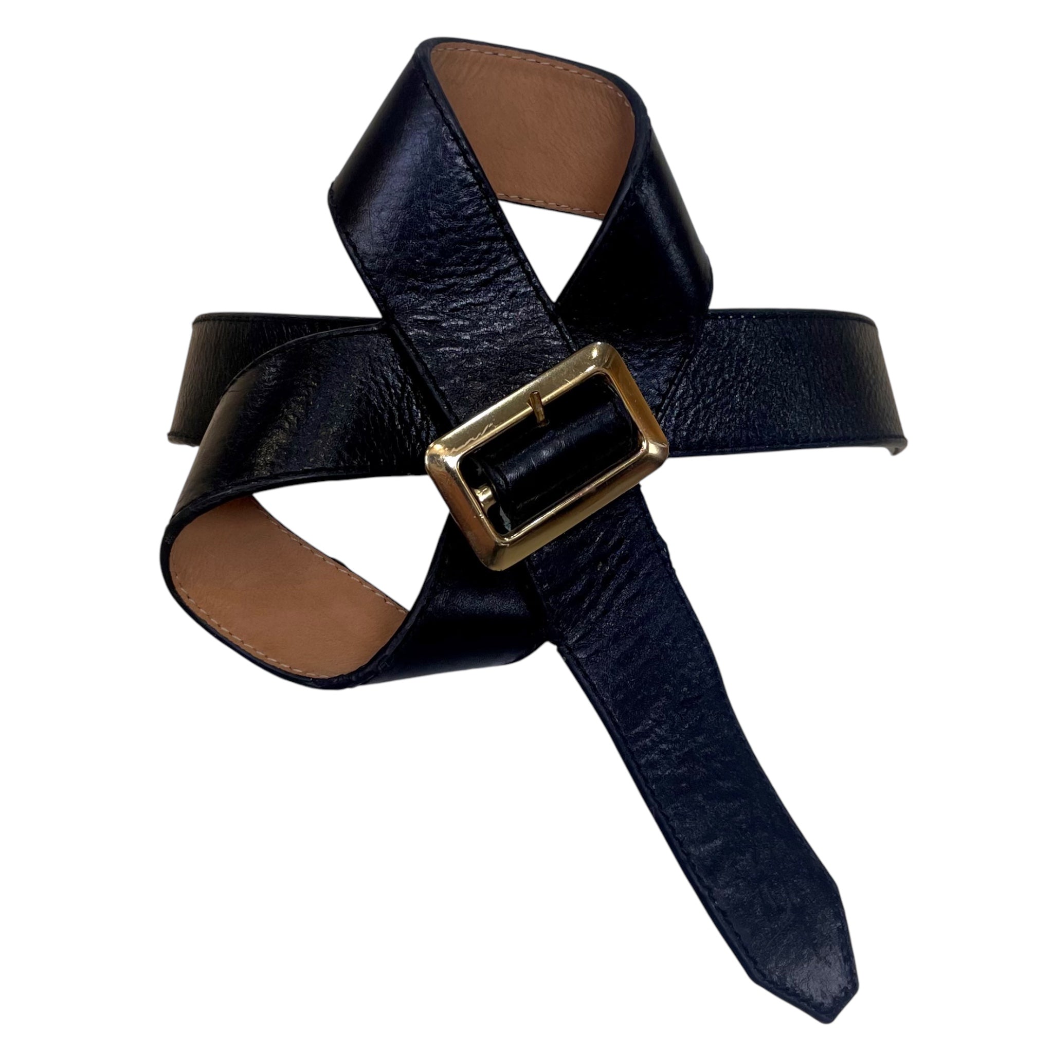 Phillip Lim 3.1 2000's Bold Black Leather Bow Belt, entire