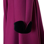 Thierry Mugler 1980s does 40s Plum Fit and Flair Coat, cuff